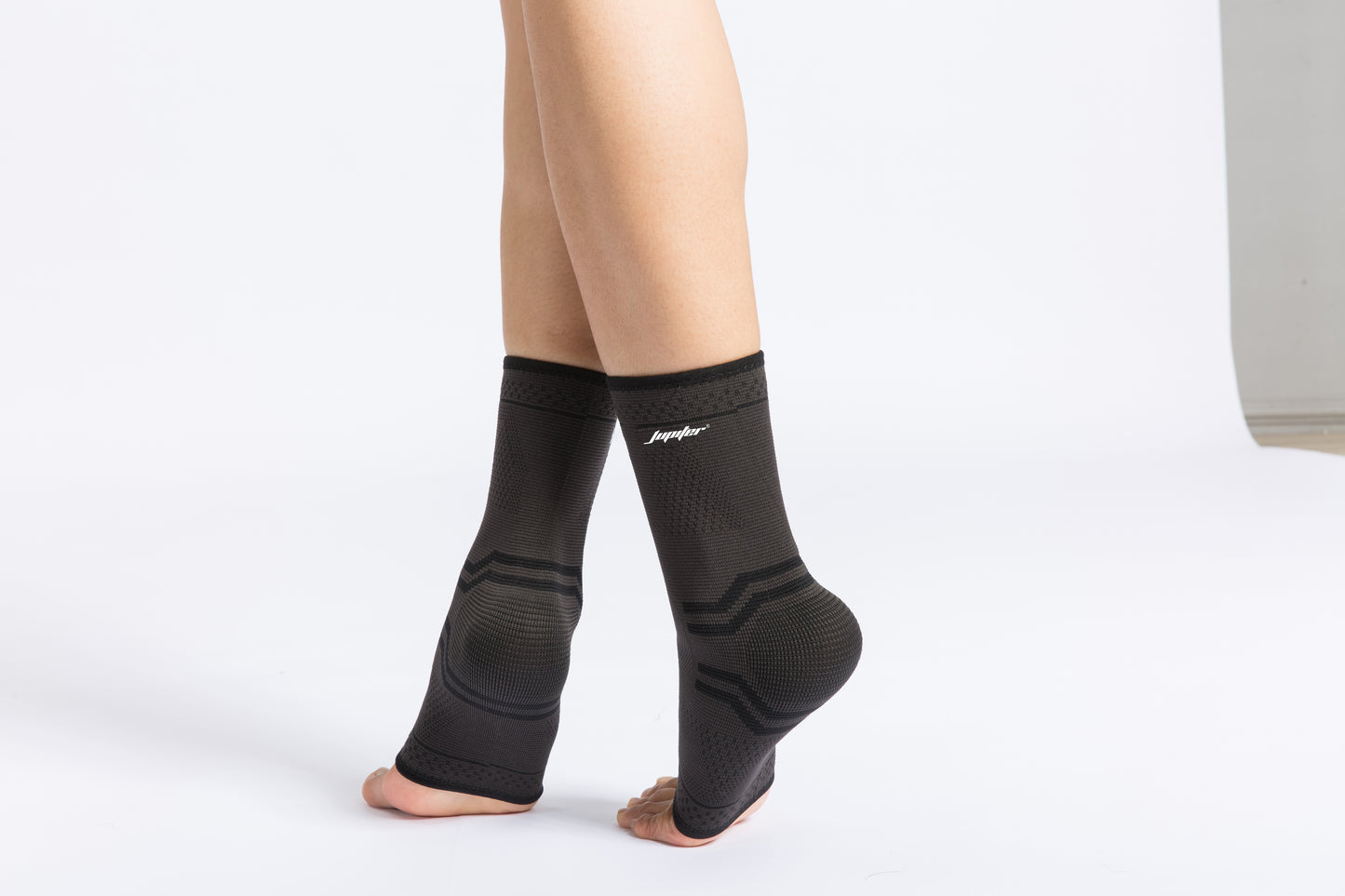 ABIRAM Foot Sleeve (Pair) with Compression Wrap, Ankle Brace For Arch, Ankle Support, Football, Basketball, Volleyball, Running, For Sprained Foot, Tendonitis, Plantar Fasciitis(BLACK)